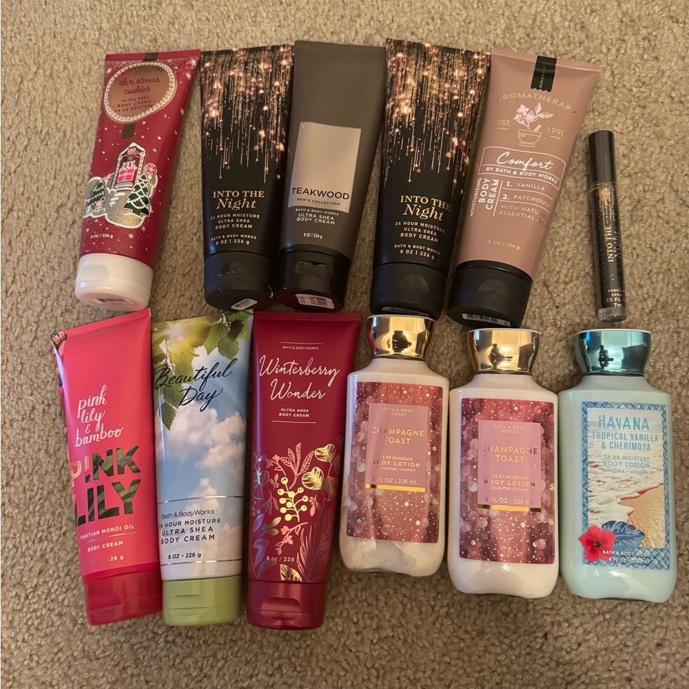 Bath and body works lotions